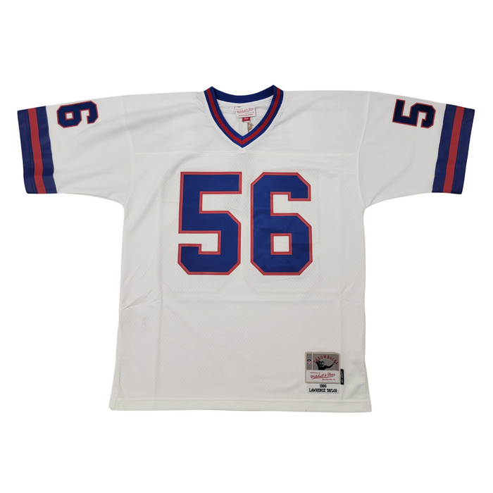 Lawrence Taylor Signed New York Giants Mitchell & Ness White Jersey - Beckett-Powers Sports Memorabilia
