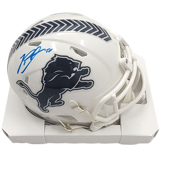 Penei Sewell Signed Detroit Lions 2024 STS Mini Helmet - Beckett-Powers Sports Memorabilia