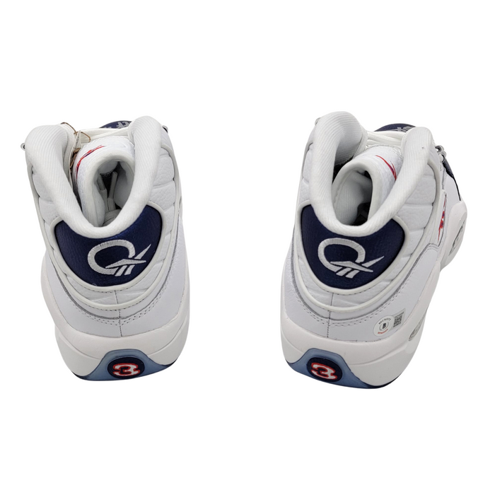 Allen Iverson Signed Philadelphia 76ers Reebok Question Mid Size 11 Sneakers W/ The Answer - Beckett-Powers Sports Memorabilia