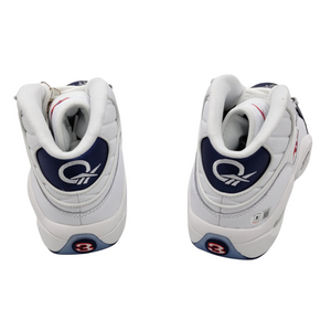 Allen Iverson Autographed Philadelphia 76ers Reebok Question Mid Size 11 Sneakers W/ The Answer Beckett Witnessed-Powers Sports Memorabilia