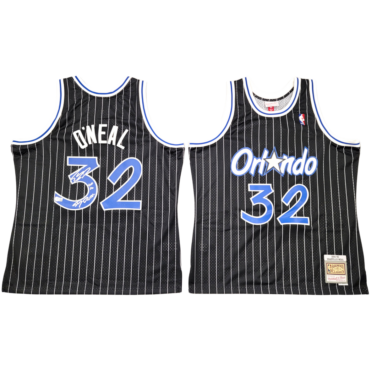 Shaquille O'Neal Autographed Orlando Magic 1994-95 Mitchell & Ness Jersey W/HOF 16 & Shaq Diesel Beckett Witnessed-Powers Sports Memorabilia