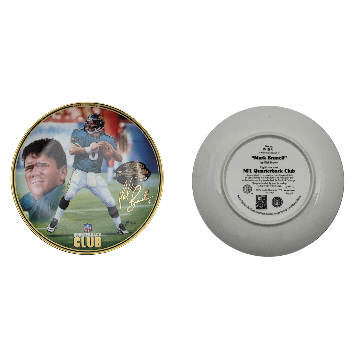Mark Brunell Jacksonville Jaguars NFL Quarterback Club Bradford Exchange Plate-Powers Sports Memorabilia