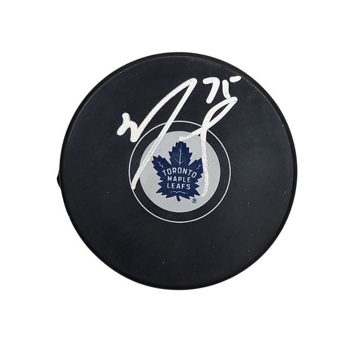Ryan Reaves Signed Toronto Maple Leafs Logo Hockey Puck - Beckett-Powers Sports Memorabilia