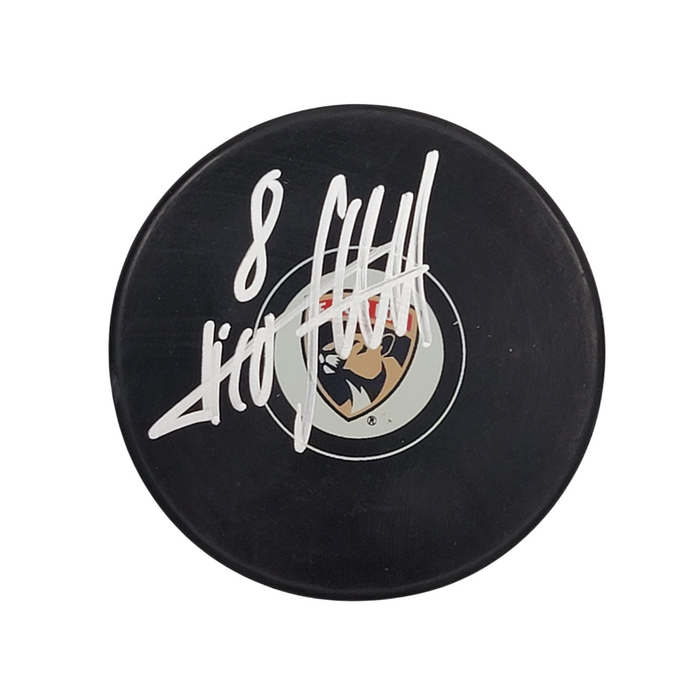 Nico Sturm Signed Florida Panthers Logo Hockey Puck - Beckett-Powers Sports Memorabilia