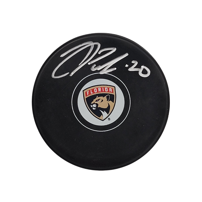 Jesse Puljujarvi Signed Florida Panthers Logo Hockey Puck - Beckett-Powers Sports Memorabilia
