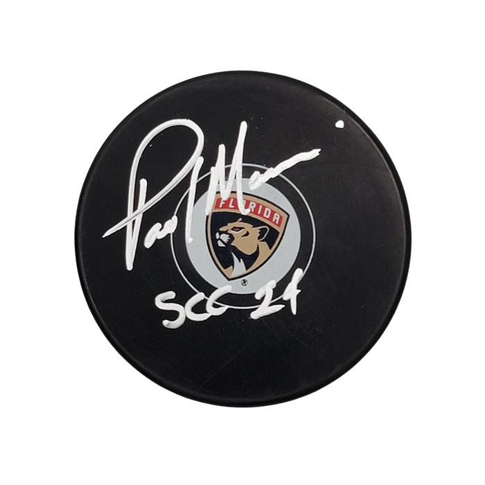 Paul Maurice Signed Florida Panthers Logo Puck W/ 24 SCC Beckett-Powers Sports Memorabilia