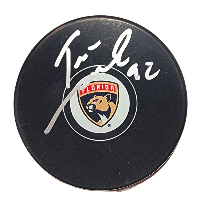 Tomas Nosek Signed Florida Panthers Logo Hockey Puck Beckett-Powers Sports Memorabilia