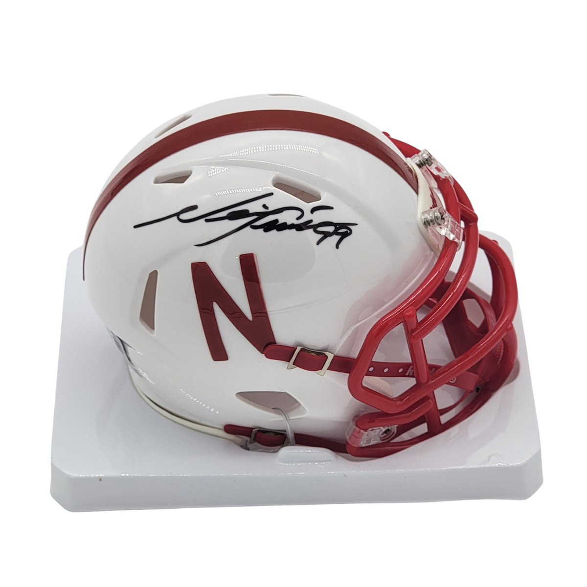 Neil Smith Signed Nebraska Cornhuskers Mini Helmet - Beckett-Powers Sports Memorabilia
