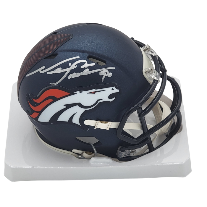 Neil Smith Signed Denver Broncos Mini Helmet - Beckett-Powers Sports Memorabilia