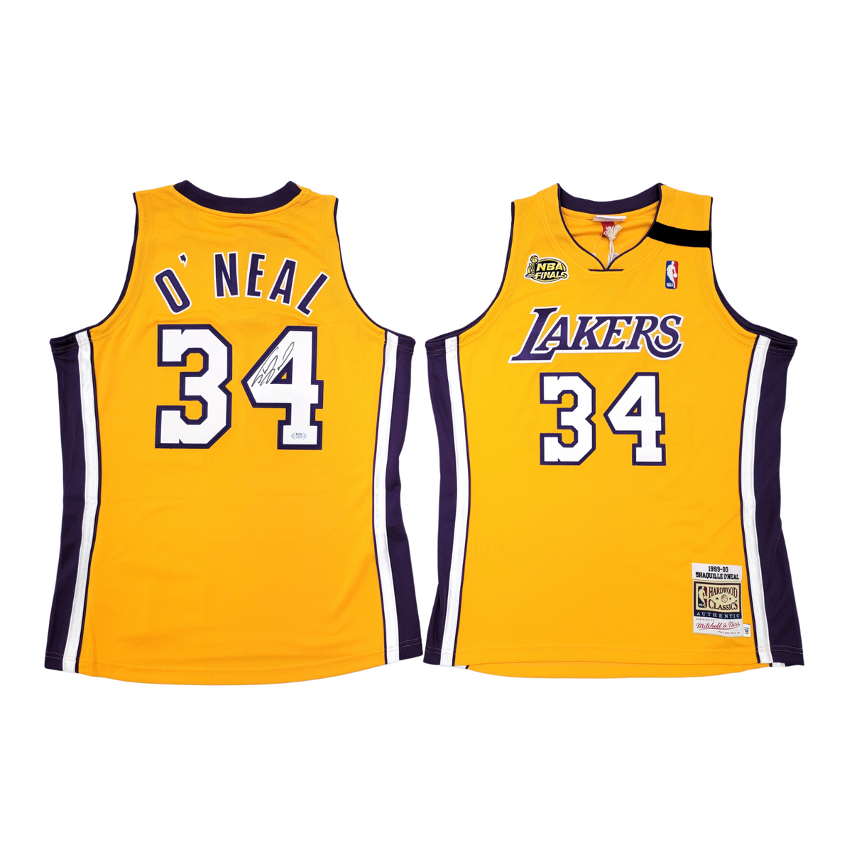 Shaquille O'Neal Autographed Los Angeles Lakers 1999-00 Gold Mitchell & Ness Authentic Jersey PSA/DNA ITP-Powers Sports Memorabilia