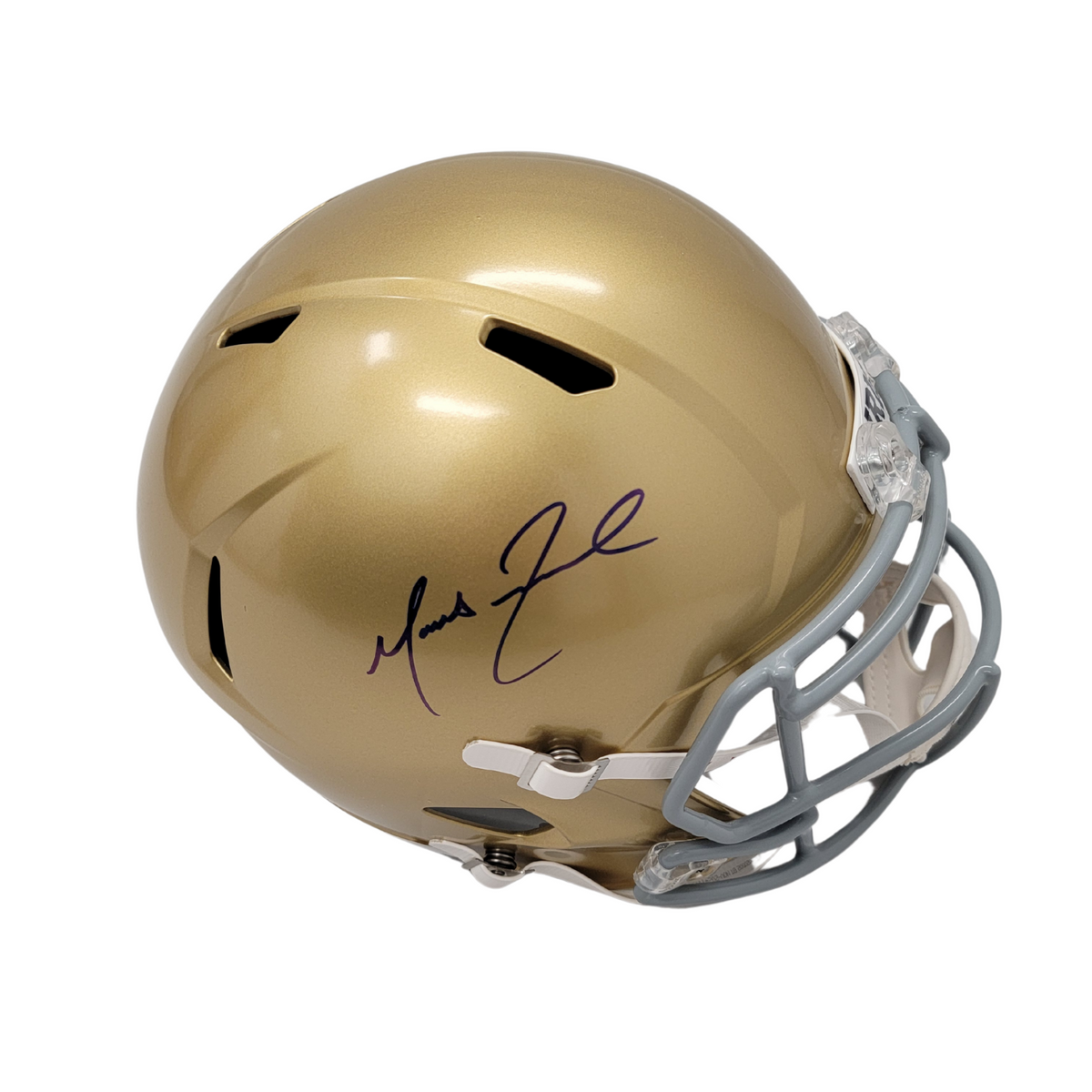 Marcus Freeman Signed Notre Dame Replica Full Size Helmet - Beckett-Powers Sports Memorabilia