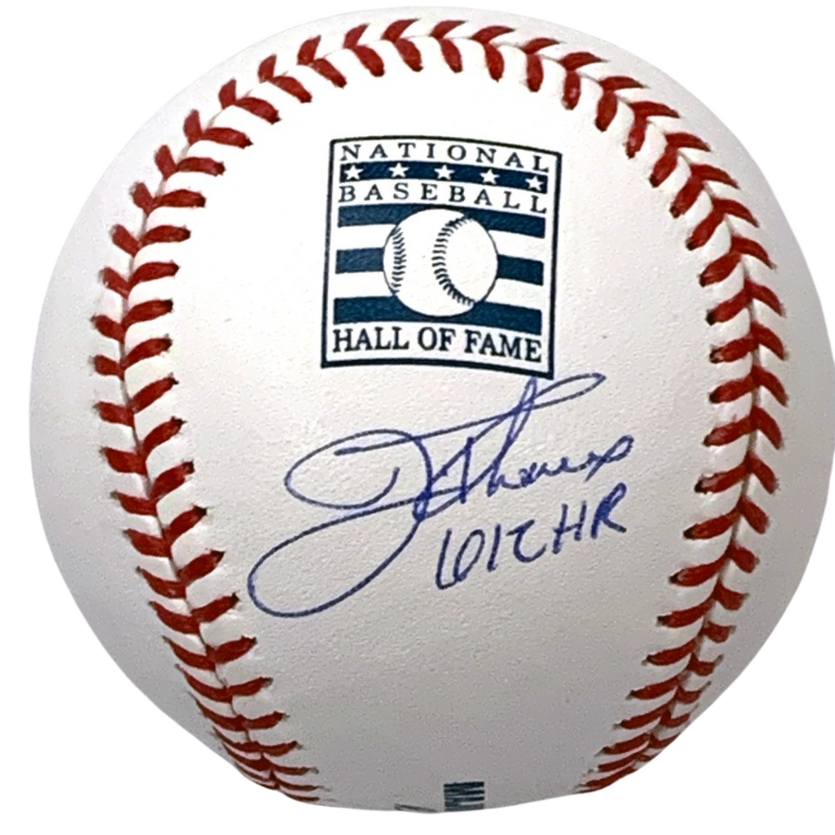 Jim Thome Autographed Cleveland Indians White Sox Twins Phillies MLB Hall of Fame Baseball W/612 HR Beckett Witnessed-Powers Sports Memorabilia