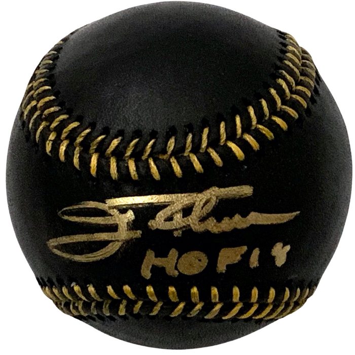 Jim Thome Signed Cleveland Indians White Sox Twins Phillies MLB Black Leather Baseball W/HOF 18 - Beckett-Powers Sports Memorabilia