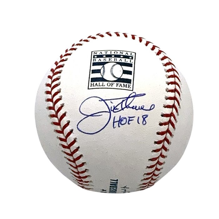 Jim Thome Signed Cleveland Indians White Sox Twins Phillies MLB Hall of Fame Baseball W/HOF 18 - Beckett-Powers Sports Memorabilia