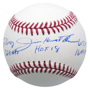 James (Jim) Howard Thome Autographed Cleveland Indians White Sox Twins Phillies Full Name MLB Baseball W/Career Stats Beckett Witnessed-Powers Sports Memorabilia