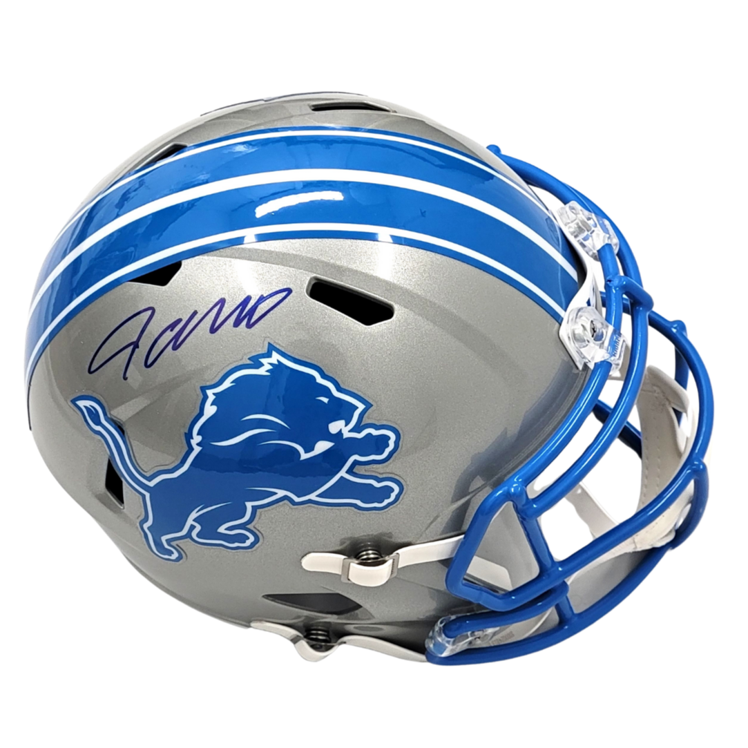 Jameson Williams Signed Detroit Lions 2024 Replica Full Size Helmet - Beckett-Powers Sports Memorabilia