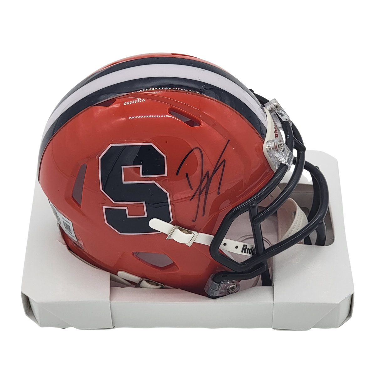 Dwight Freeney Signed Syracuse Orange Mini Helmet - Beckett-Powers Sports Memorabilia
