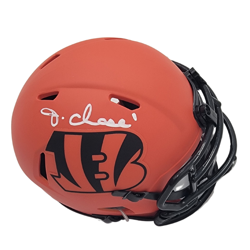 Ja'Marr Chase Signed Cincinnati Bengals Rave Mini Helmet - Beckett-Powers Sports Memorabilia