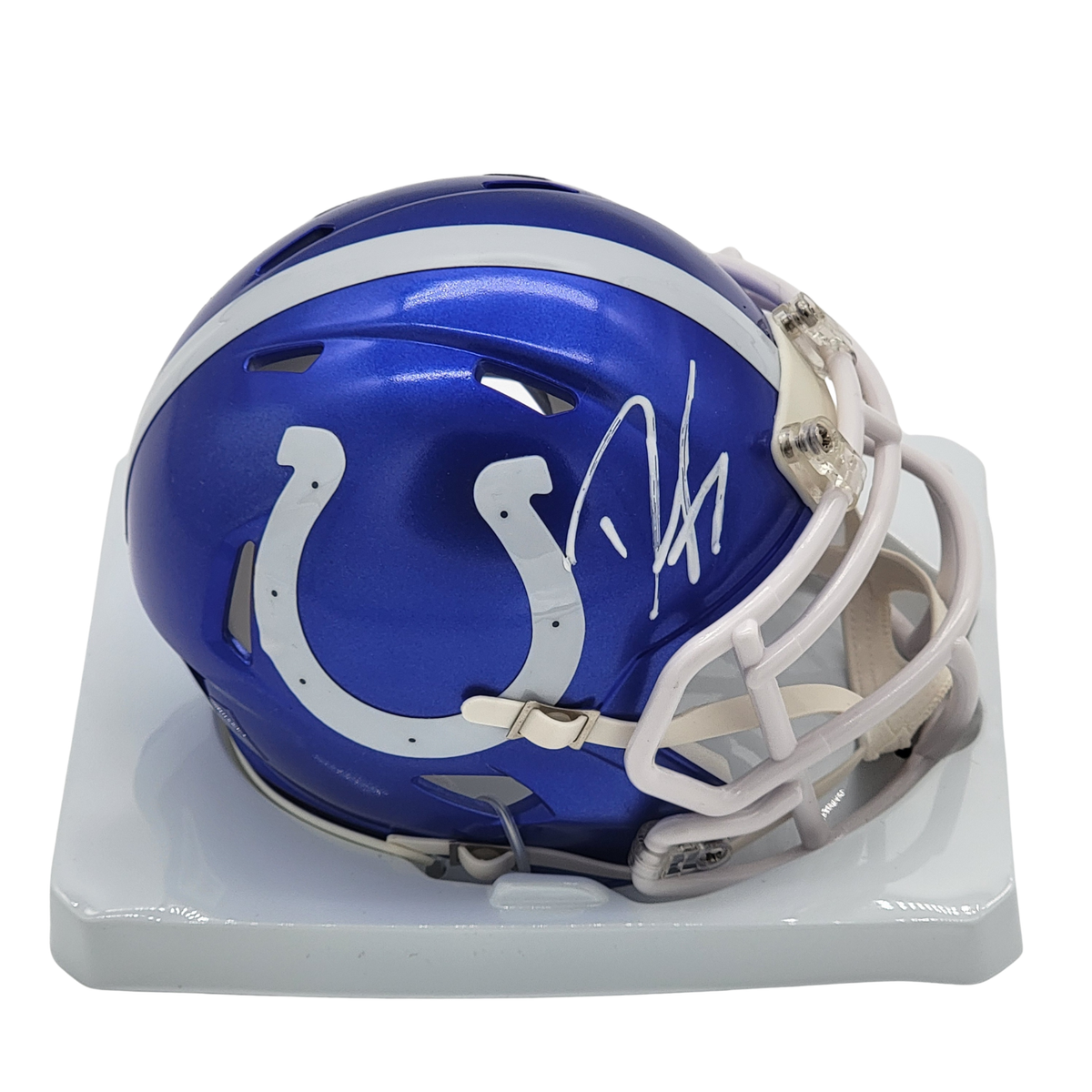 Dwight Freeney Signed Indianapolis Colts Flash Mini Helmet - Beckett-Powers Sports Memorabilia