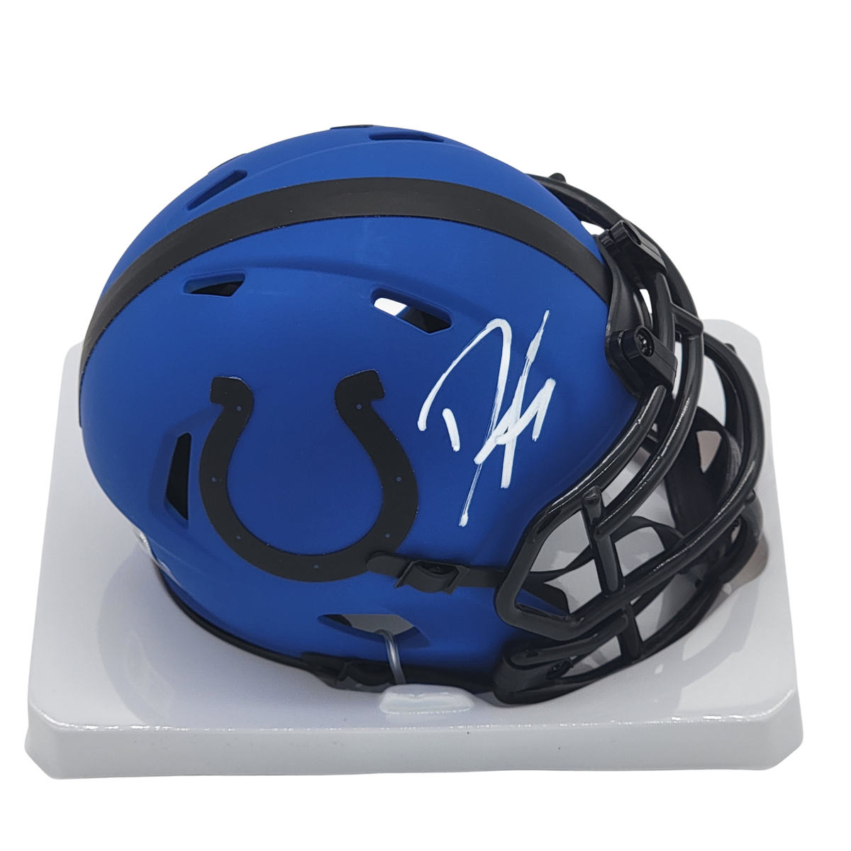 Dwight Freeney Signed Indianapolis Colts Rave Mini Helmet - Beckett-Powers Sports Memorabilia