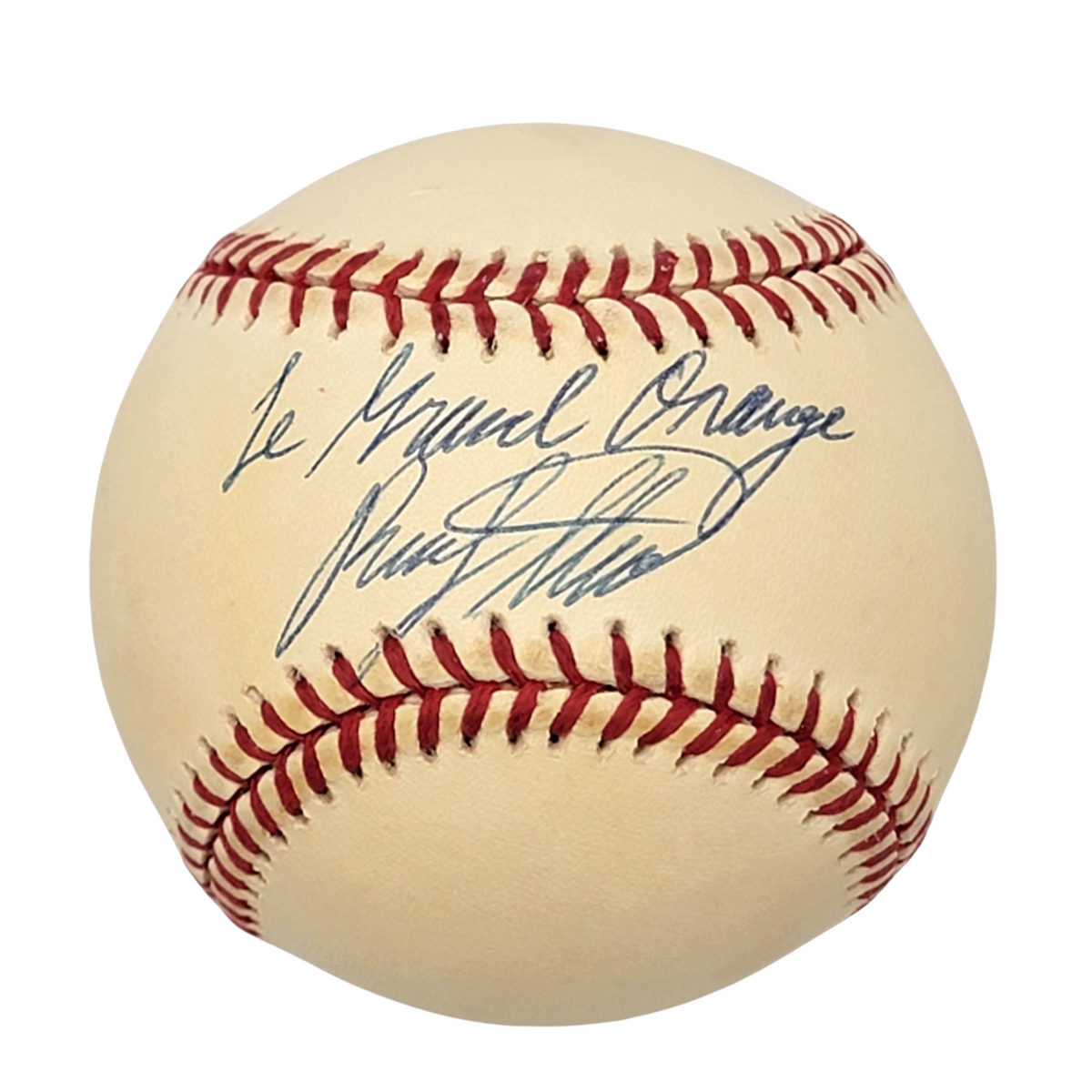Rusty Staub Autographed New York Mets Official National League Baseball W/ Le Grande Orange Beckett Authenticated-Powers Sports Memorabilia