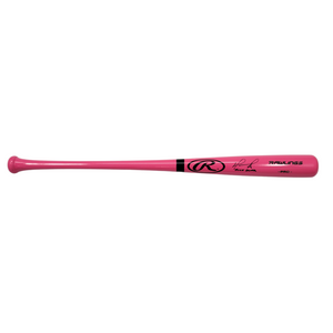 David Ortiz Autographed Boston Red Sox Rawlings Pink Bat W/ F Cancer Beckett Authenticated-Powers Sports Memorabilia