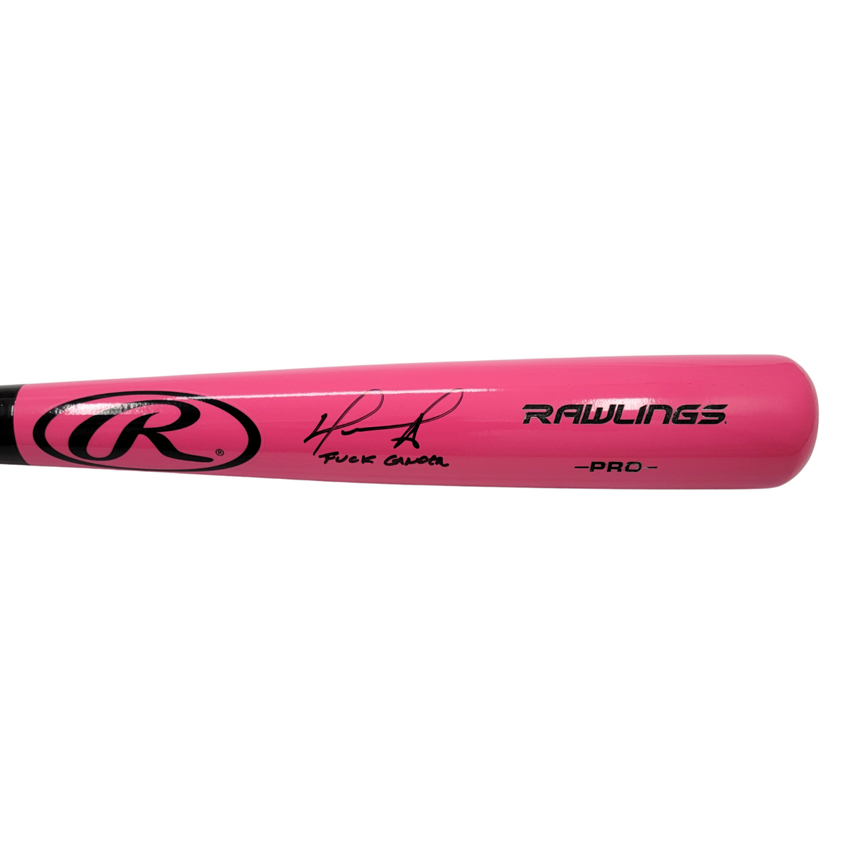 David Ortiz Autographed Boston Red Sox Rawlings Pink Bat W/ F Cancer Beckett Authenticated-Powers Sports Memorabilia