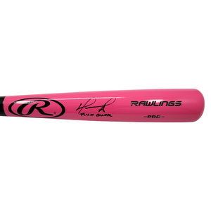 David Ortiz Autographed Boston Red Sox Rawlings Pink Bat W/ F Cancer Beckett Authenticated-Powers Sports Memorabilia