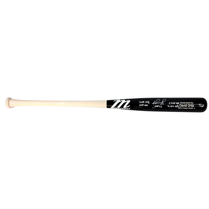David Ortiz Signed Boston Red Sox Marucci LTD ED Game Model Bat W/ HOF 22 and Career Stats - Beckett-Powers Sports Memorabilia