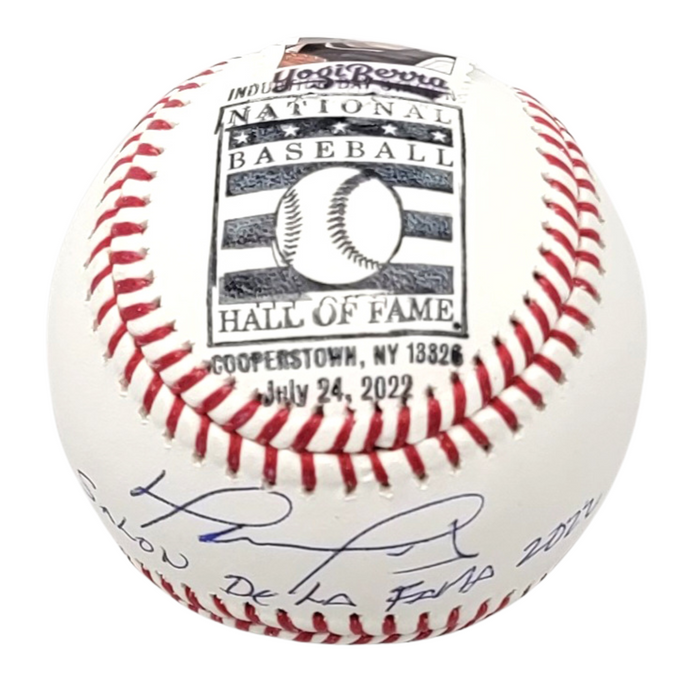 David Ortiz Signed Boston Red Sox LTD ED MLB Baseball W/ Salon De Le Fama 2022 Stamp and Induction Day Postmark - Beckett-Powers Sports Memorabilia