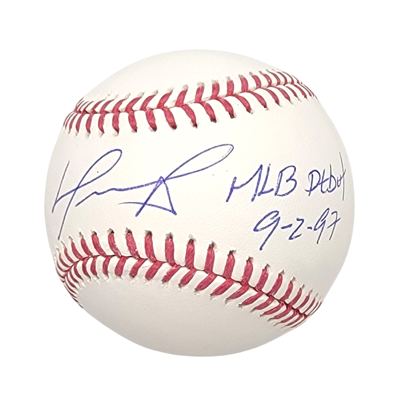 David Ortiz Signed Boston Red Sox OML Baseball W/ MLB Debut 9-2-97 MLB Hologram-Powers Sports Memorabilia