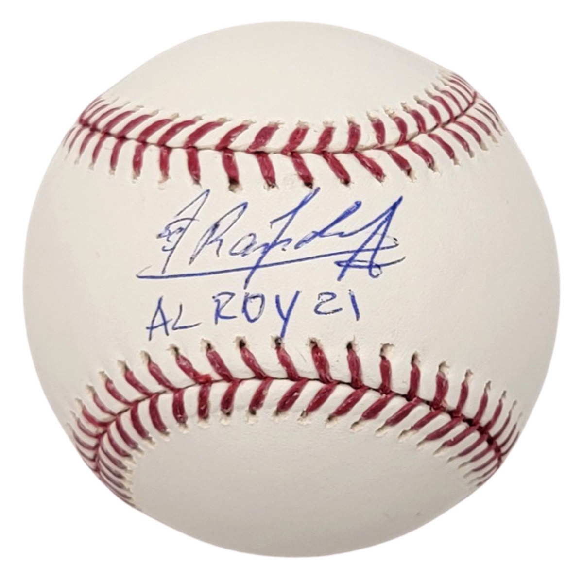 Randy Arozarena Autographed Mariners Rays MLB Baseball W/ AL ROY 21 Beckett Witnessed-Powers Sports Memorabilia