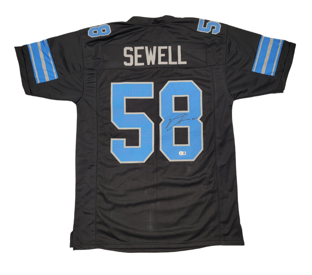 Penei Sewell Signed Detroit Lions 2024 Black ALT Pro Style Jersey - Beckett-Powers Sports Memorabilia