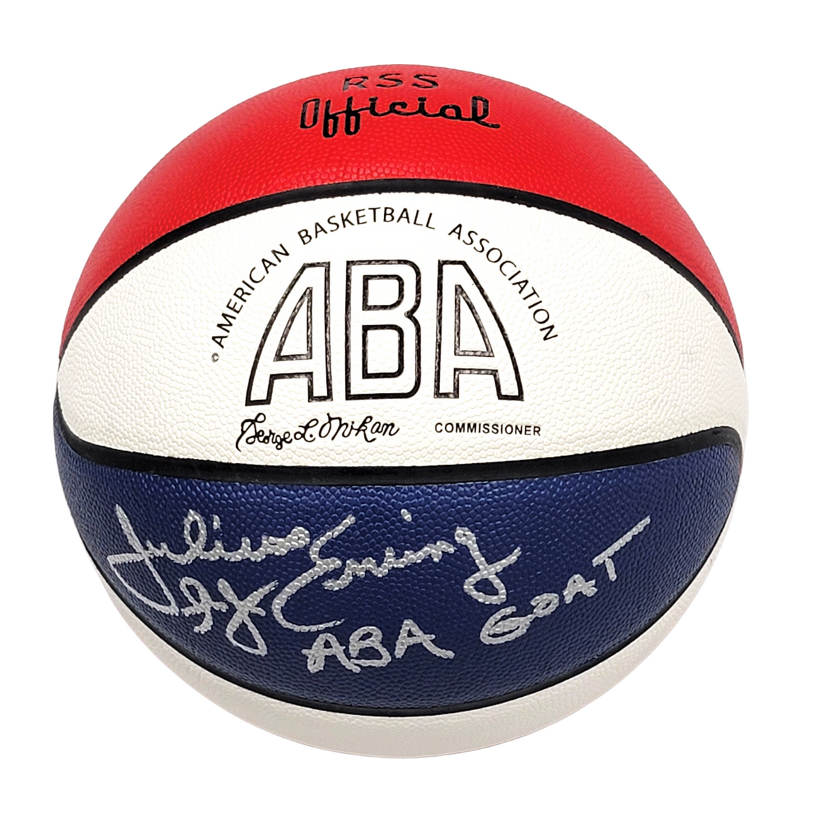 Julius Dr. J Erving Signed New York Nets Squires ABA Official Basketball W/ ABA GOAT - Beckett-Powers Sports Memorabilia