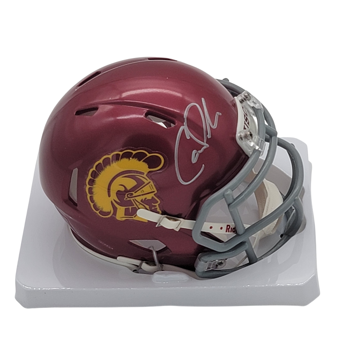 Carson Palmer Signed USC Trojans Mini Helmet - Beckett-Powers Sports Memorabilia