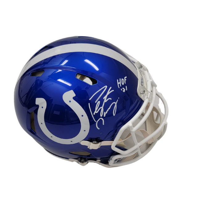 Peyton Manning Signed Indianapolis Colts Authentic Flash Full Size Helmet W/ HOF 21 - Fanatics-Powers Sports Memorabilia