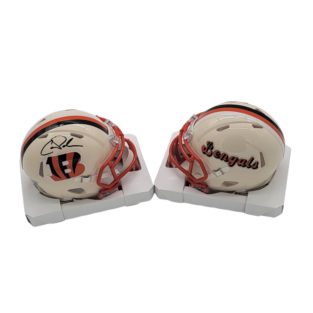 Carson Palmer Signed Cincinnati Bengals Retro Mini Helmet - Beckett-Powers Sports Memorabilia