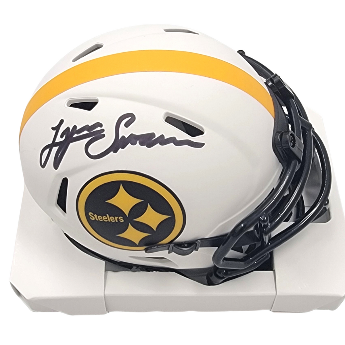 Lynn Swann Signed Pittsburgh Steelers Lunar Eclipse Mini Helmet - Beckett-Powers Sports Memorabilia