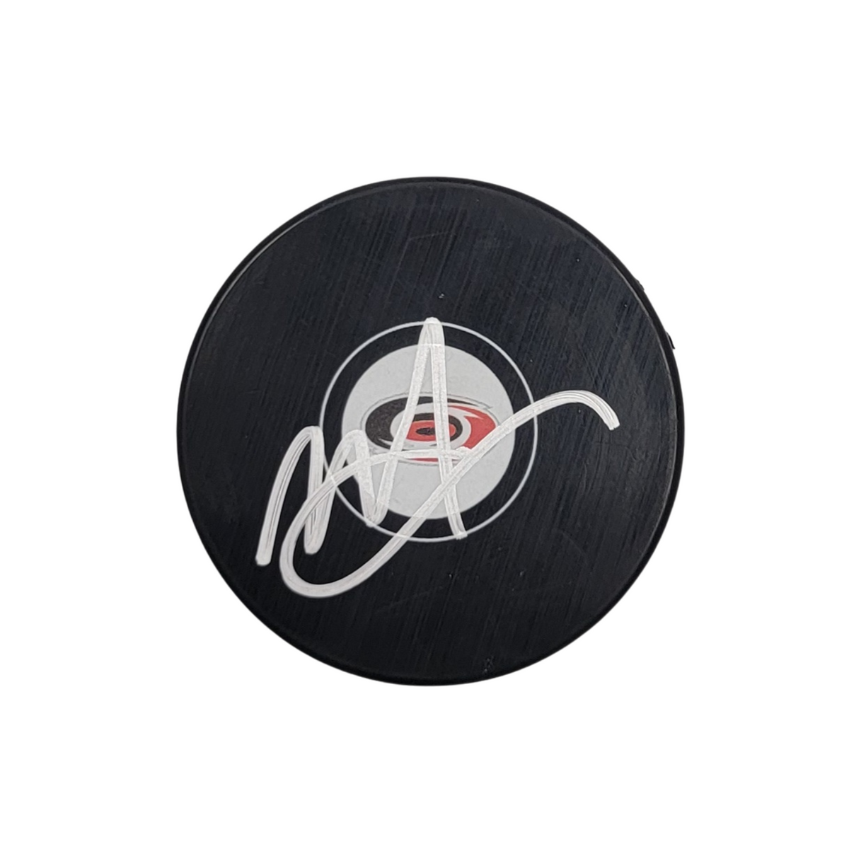 Rod Brind'Amour Signed Carolina Hurricanes Logo Hockey Puck Beckett-Powers Sports Memorabilia