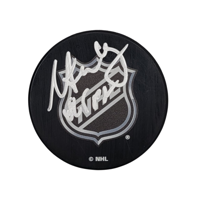 Steve Levy Signed ESPN NHL Logo Hockey Puck - Beckett-Powers Sports Memorabilia