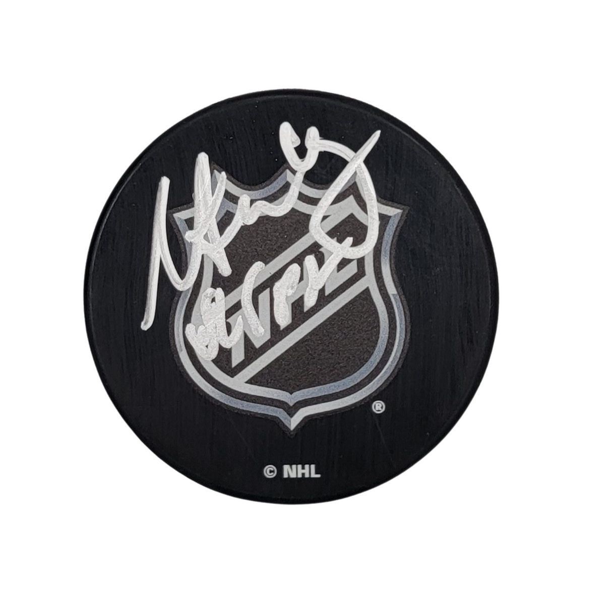 Steve Levy Signed ESPN NHL Logo Hockey Puck - Beckett-Powers Sports Memorabilia