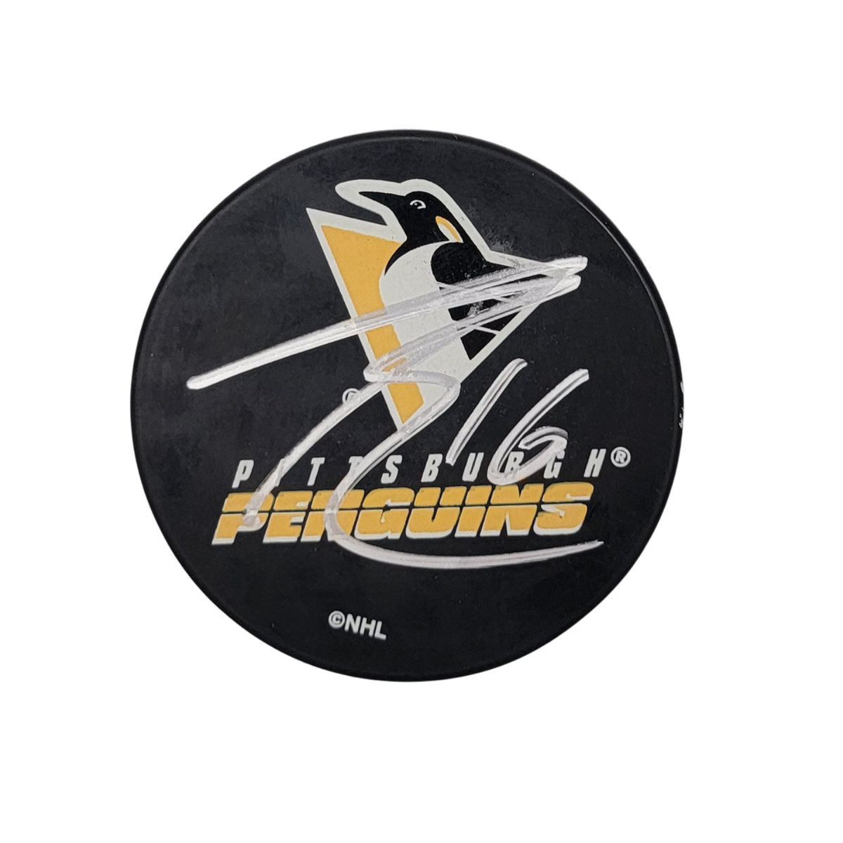 Paul Bissonnette Signed Pittsburgh Penguins Logo Hockey Puck Beckett-Powers Sports Memorabilia