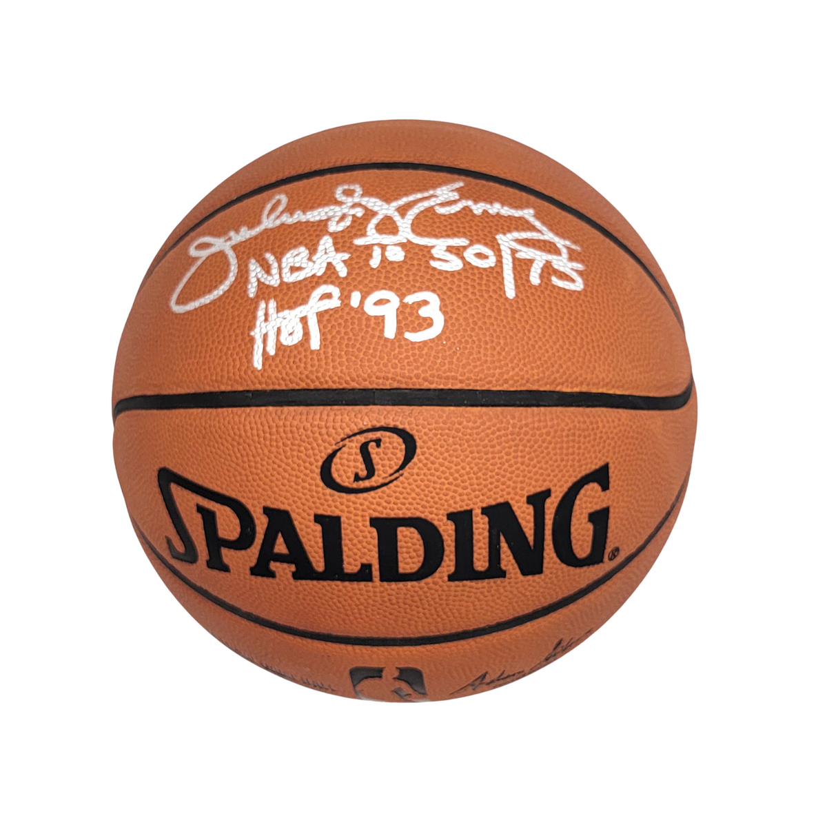 Julius Dr. J Erving Signed Philadelphia 76ers Spalding Official Game Basketball W/ NBA Top 50/75 & HOF '93 - Beckett-Powers Sports Memorabilia