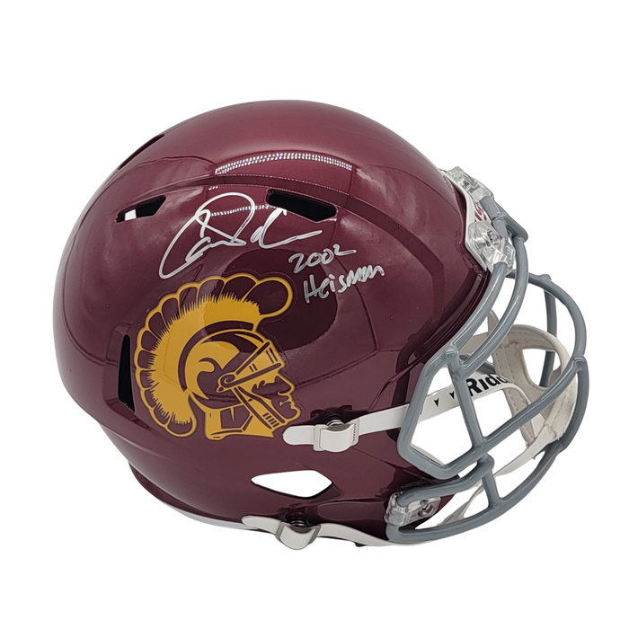 Carson Palmer Signed USC Trojans Replica Full Size Helmet W/ Heisman 2002 - Beckett-Powers Sports Memorabilia