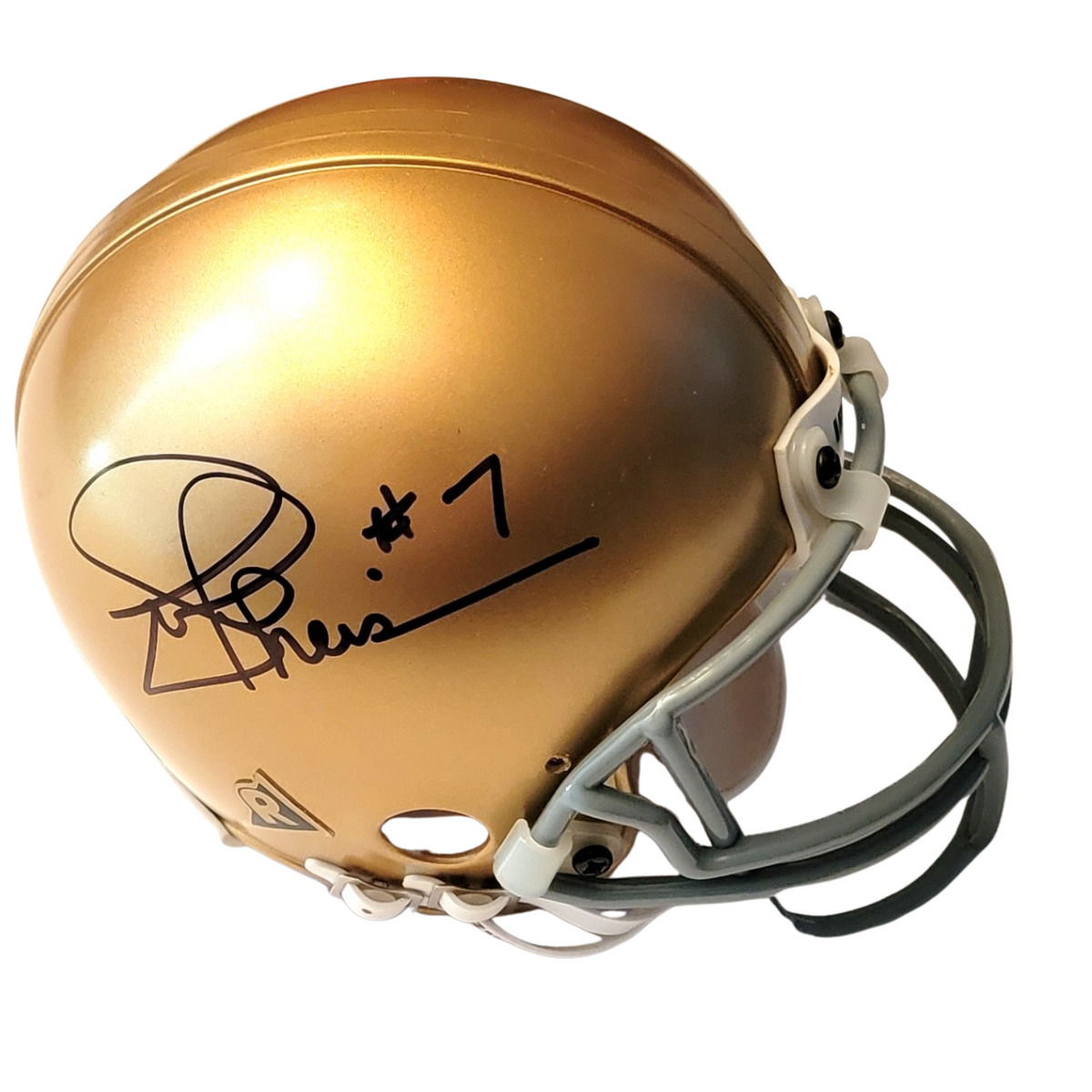 Joe Theismann Autographed Notre Dame Mini Helmet Beckett Authenticated-Powers Sports Memorabilia