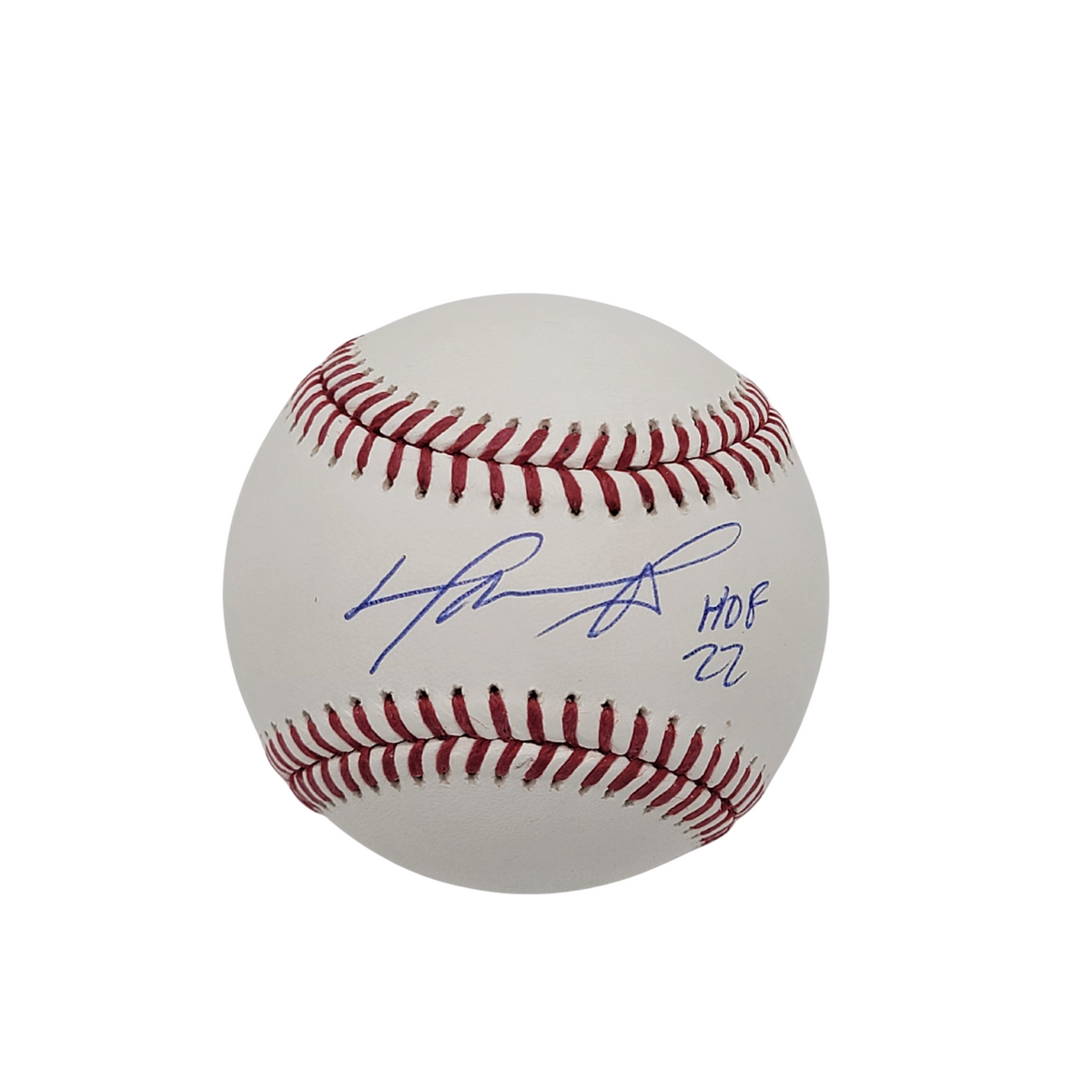 David Ortiz Autographed Boston Red Sox MLB Baseball W/ HOF 22 Beckett Witnessed-Powers Sports Memorabilia