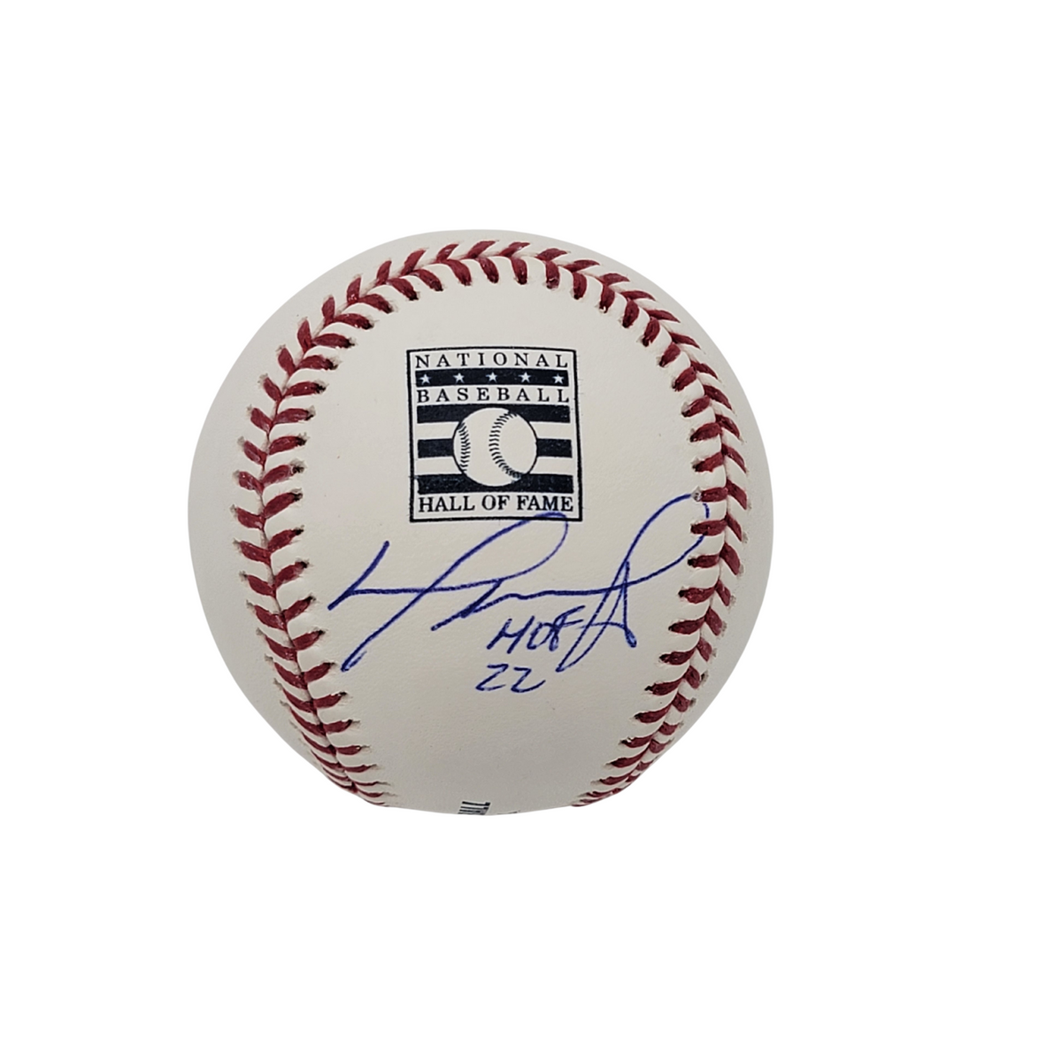 David Ortiz Autographed Boston Red Sox Hall of Fame Baseball W/ HOF 22 Beckett Witnessed-Powers Sports Memorabilia