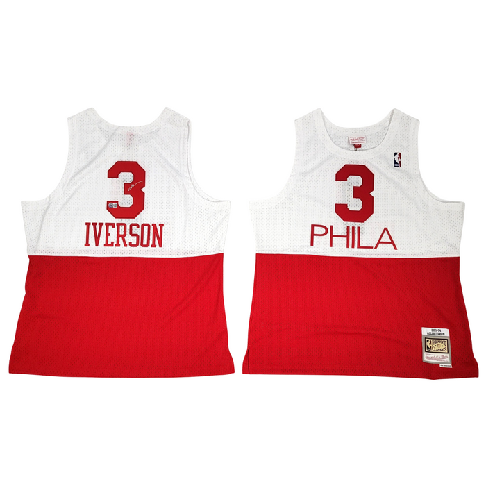 Allen Iverson Signed Philadelphia 76ers Mitchell & Ness 2003-2004 Swingman Jersey - Beckett-Powers Sports Memorabilia