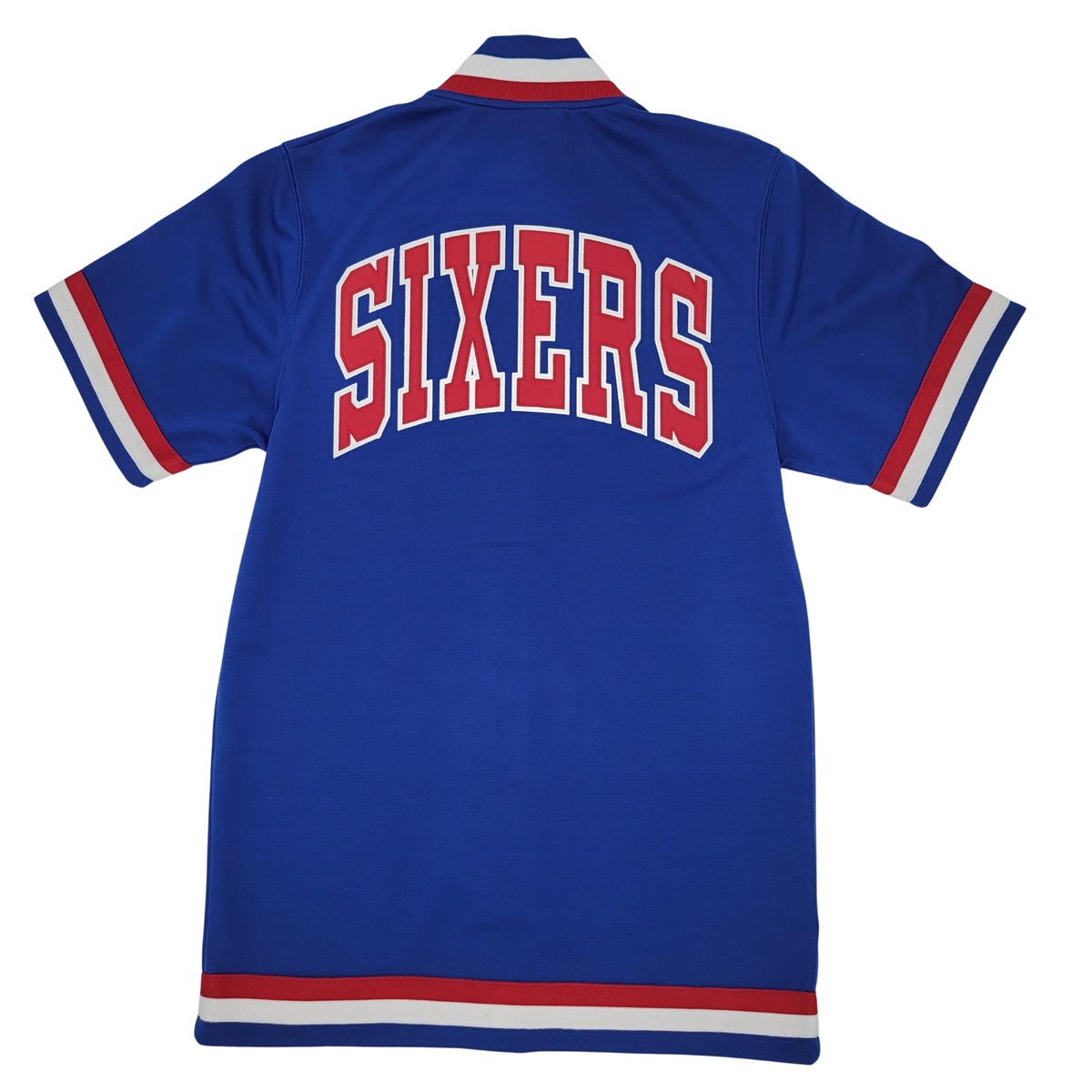 Charles Barkley Julius Erving & Allen Iverson Signed M&N 76ers 1987-88 Shooting Shirt Beckett/PSA-Powers Sports Memorabilia