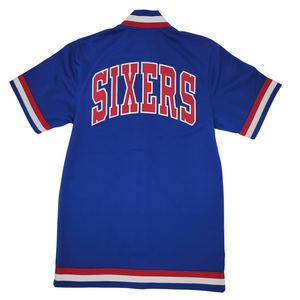 Charles Barkley Julius Erving & Allen Iverson Signed M&N 76ers 1987-88 Shooting Shirt Beckett/PSA-Powers Sports Memorabilia